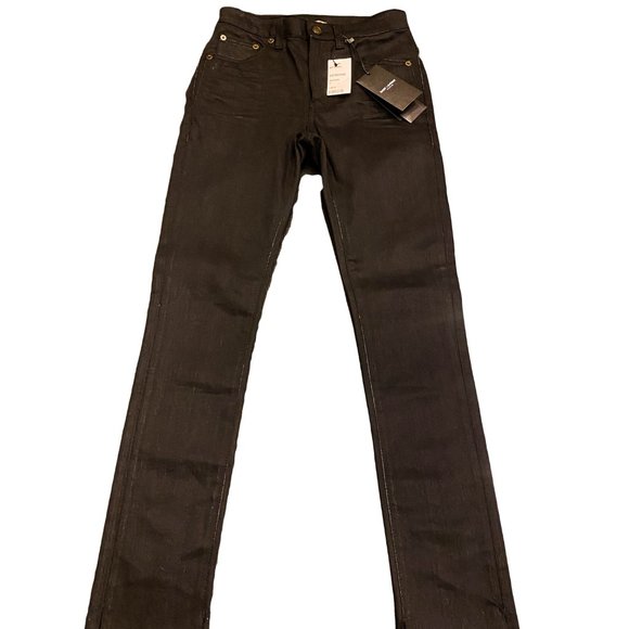 Saint Laurent D02 High-Rise Frayed Hem Jeans - Picture 4 of 11